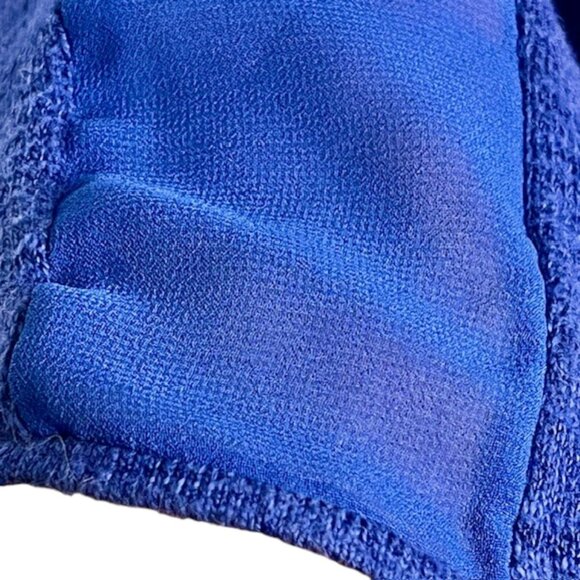 Moth for Anthropologie Lightweight Sweater with Sheer Sleeve Detail - Blues - L - Picture 9 of 13
